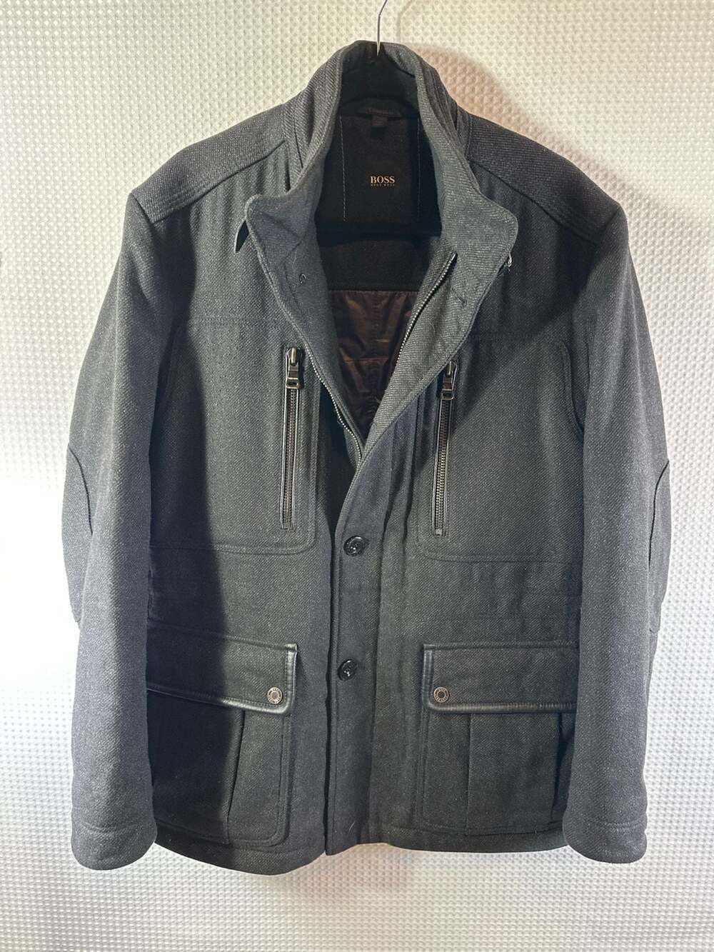 Hugo Boss Tabox Anthracite Gray Wool Blend Field Jacket - Picture 7 of 15
